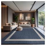 Waterproof Outdoor Rug Easy-Clean, 10x14ft