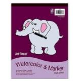 5pk Watercolor & Marker Paper Pad, 9x12in
