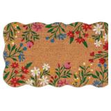 Abbott Floral Border Doormat, 18x30in