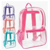 4pk Assorted Clear Backpacks Trail Maker