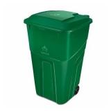 Maple99 32-Gal Wheeled Trash Can w/ Lid, Green