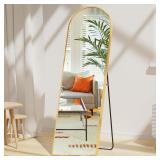 Floor Mirror, Gold Arched Frame, 16x59in