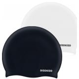 2pcs Silicone Swim Cap for Women and Men