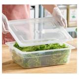 4pk Vigor Translucent PP Secure Lid 1/2 Sized