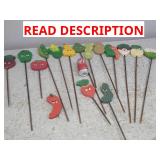 15pc Wood Vegetable Puppets