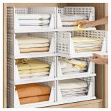 5pk Stackable Storage Closet Organizers