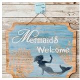 Mermaid Wall Decor 13.3x11in