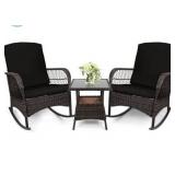 3-Piece Outdoor Rocking Bistro Set