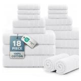 18pc Casa Platino Cotton Bath Towel Set