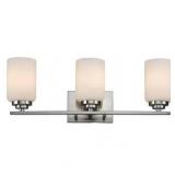 3-Light Chrome Vanity Fixture 22in