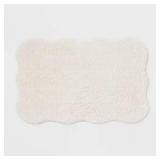 Scallop Bath Rug Cream, 20x30in