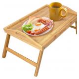 Greenco Bamboo Breakfast Tray w/Legs 19x11.7in