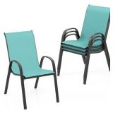 4pc Costway Patio Dining Chairs 35.5x29in