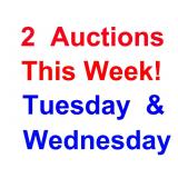 2 Auctions This Week! Tuesday & Wednesday