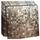 10pc Peel-and-Stick Mosaic Tiles, Frosted Bronze