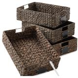 4pk Casafield Hyacinth Pantry Baskets 12x17x5in