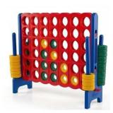 Costway Jumbo 4-in-a-Row Game Set Blue/Red