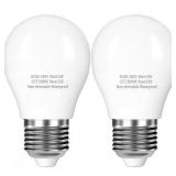 2-Pack A15 LED 40W Refrigerator Bulbs, 5000K