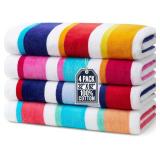 4pk Ben Kaufman Joey Velour Beach Towel, 32x62in