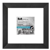 Americanflat 8x8 Frame with Glass, Black