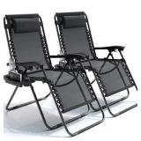 2pk Zero Gravity Chairs Black