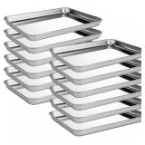 8pc Metal Serving Trays Zopeal 12x9x1in