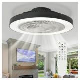 19in Ceiling Fan w/LED Light & Remote