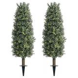2pc Boxwood Topiary Trees 36in