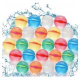 24pc Reusable Water Balloons: Soft Silicone