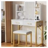 31.3-in Makeup Vanity w/LED Mirror