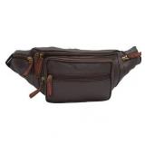 Genuine Leather RFID Fanny Pack Front Pocket