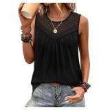 LG Womens Tank Tops Sleeveless Lace Top