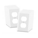 10pk 1-Gang Duplex Receptacle Wall Plate