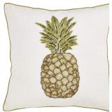 SARO LIFESTYLE Pineapple Beaded Pillow, 18x18in
