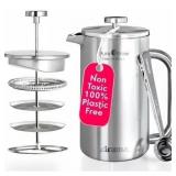 34oz French Press Stainless Steel Ziruma