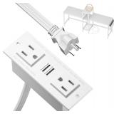 Furologee Recessed Power Strip with USB Port