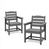 GRANGE Outdoor Poly Dining Armchairs Set of 2