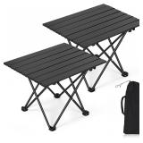 2pk REDCAMP Roll Up Camping Table, 22x17in