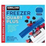 264ct Double Zipper Quart Plus Food Bags 51fl.oz