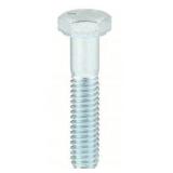 100pk Hex Cap Screw Zinc Plated