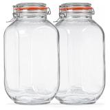 4pk Glass Storage Jars 1gal Each