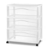 3-Drawer Sterilite Storage Cart 15.4x21.8x26.2in