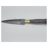 8.5in Knife with Full Tang & Leather Sheath