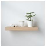 24x10in White Oak Floating Shelf