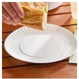 1200ct White Uncoated Paper Plates 9in