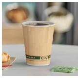 500ct Kraft Ripple Wall Papet Hot Cup 12oz