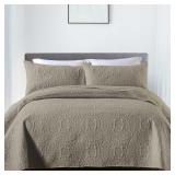 3pc Boryard Queen Quilt Set 90x90in