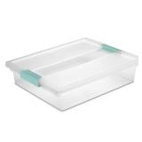 6pk Sterilite Clear Clip Box 5.7qt