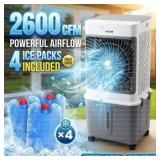 3-Speed Portable Air Cooler w/Remote & Ice Packs