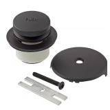 Matte Black Toe Touch Drain Kit